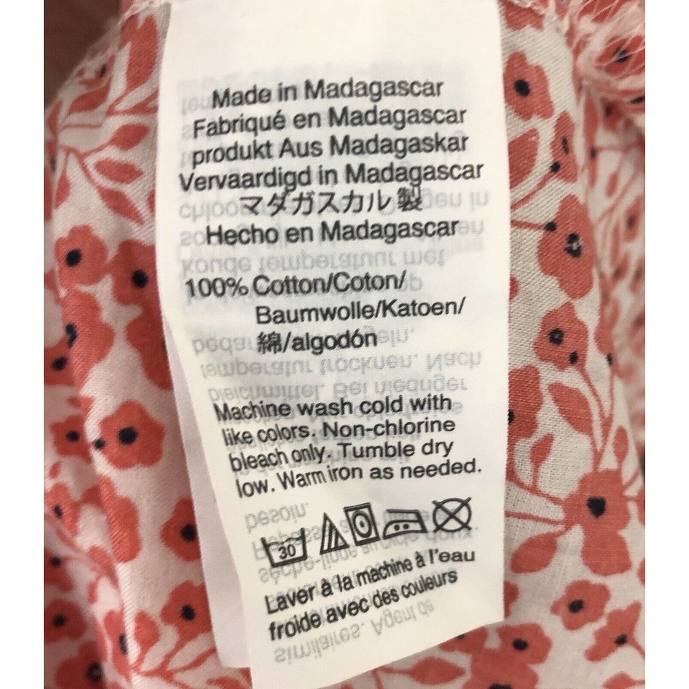 J. by J.Crew Ditsy Floral Cotton Button Front Long Sleeve Classic Top Medium - Picture 13 of 14